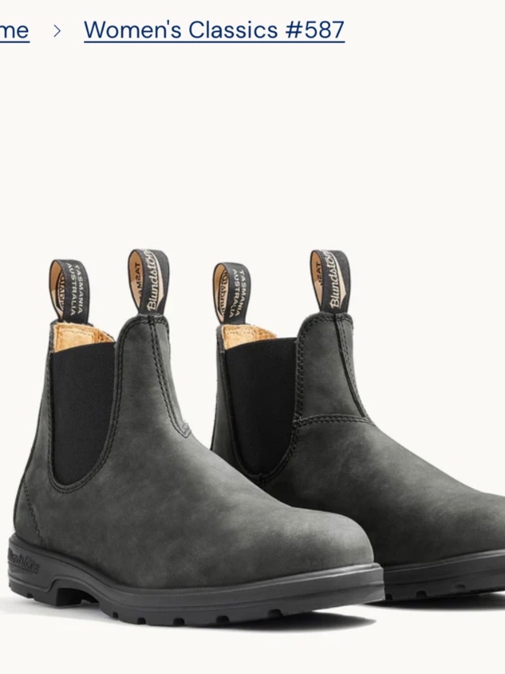 NWT BNIB Blundstone 587 Classic Chelsea Boot Rustic Black Women’s 9.5 (AU 6.5)